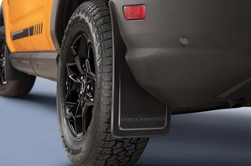 Discover Ford Bronco Accessories in PR, Splash Guards Molded, Black, Rear, 2 Piece Set